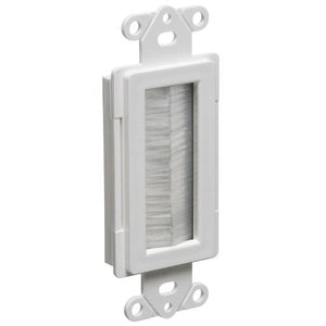 Plaque murale "Pass-thru" pour câbles "Brosse" blanche - DECORA - Simple Boutique