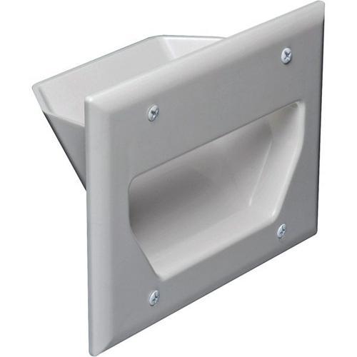 Plaque murale "Pass-thru" pour tout câbles TRIPLE blanc INT - Simple Boutique