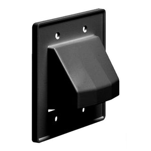 Plaque murale "Pass-thru" tout câbles DOUBLE Noir Réversible - Simple Boutique