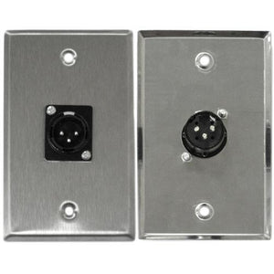 Plaque murale XLR 3 Pin Mâle Zinc - Simple Boutique