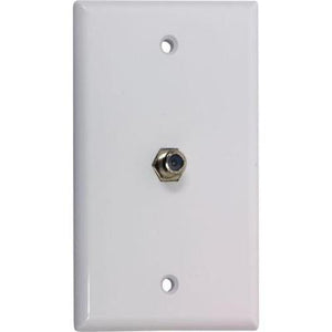 Plaque murale blanche coaxiale F/F pour câble RG59 - Simple Boutique