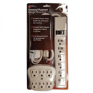 Power Sentry PPS2690WA Ensemble 3 Multiprises , Rallonge - Adapteur Mural - Barre d'alimentation - 15 Prises Blanc - Simple Boutique