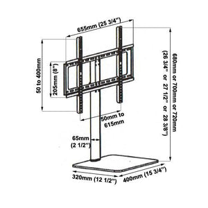 Prime Mounts Support de Table (Base, Pied de Remplacement) LED LCD PLASMA 32" à 55" VESA 600x400mm - Simple Boutique