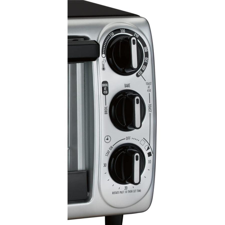 Proctor Silex - Four Grille-Pain à 4 Tranches avec Plaque de Cuisson, Noir - Simple Boutique