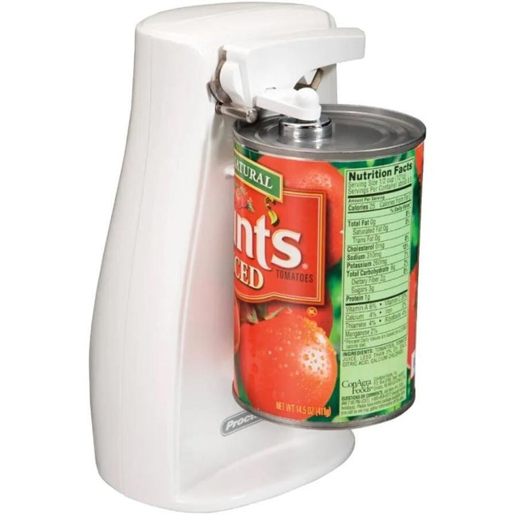 Proctor Silex - Ouvre-Boite Électrique avec Aiguiseur à Couteaux, Blanc - Simple Boutique