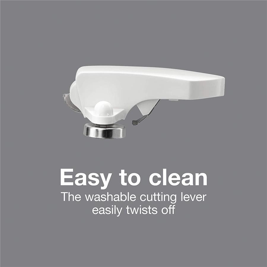 Proctor Silex - Ouvre-Boite Électrique avec Aiguiseur à Couteaux, Blanc - Simple Boutique