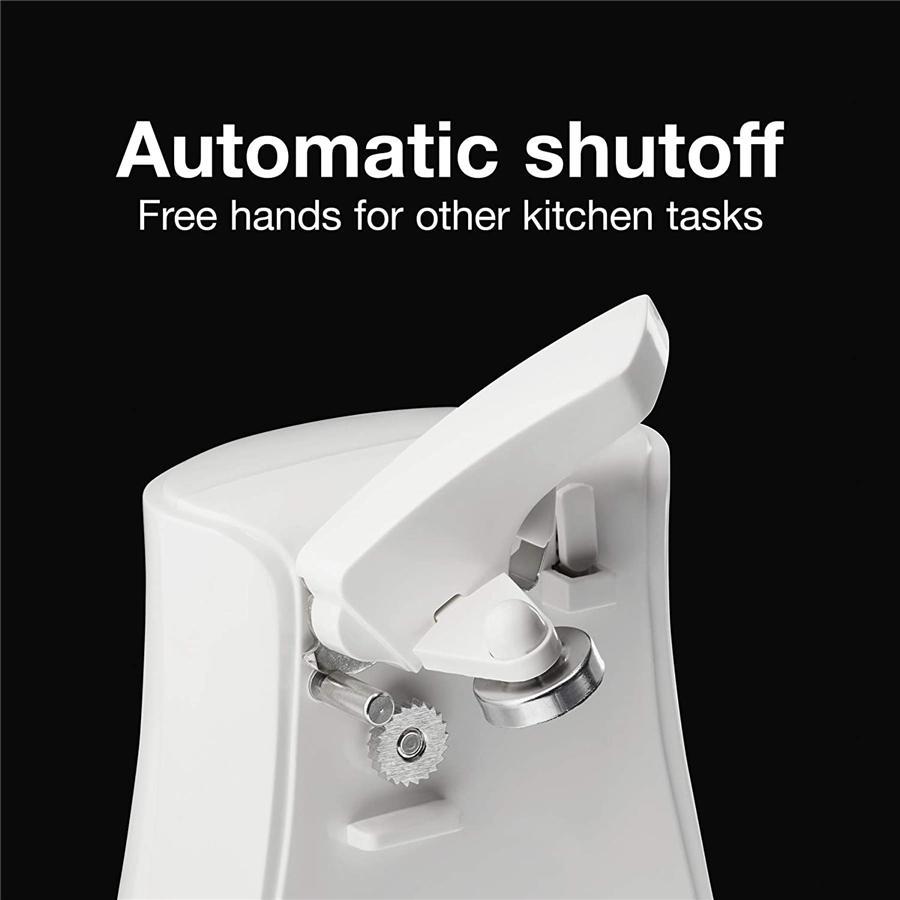 Proctor Silex - Ouvre-Boite Électrique avec Aiguiseur à Couteaux, Blanc - Simple Boutique