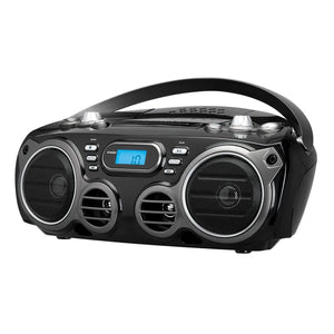 Proscan - BoomBox / Lecteur CD Portable avec Bluetooth, Radio AM/FM et Entrée AUX, Noir - Simple Boutique