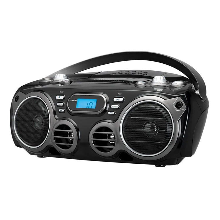 Proscan - BoomBox / Lecteur CD Portable avec Bluetooth, Radio AM/FM et Entrée AUX, Noir - Simple Boutique