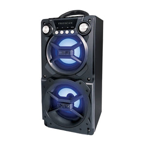 Proscan - Haut-Parleur Portable Bluetooth avec Éclairage LED, Entrée AUX, Noir - Simple Boutique