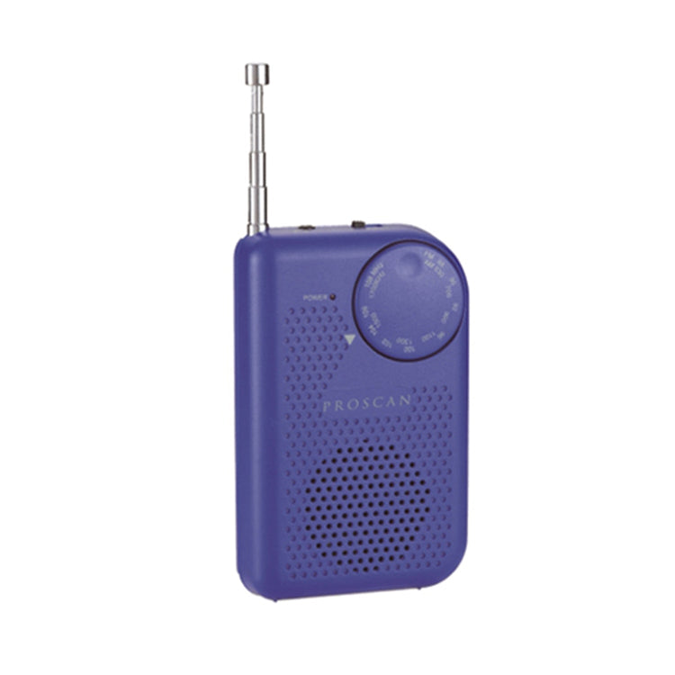 Proscan - Radio AM/FM Portative, Entrée 3.5mm, Bleu - Simple Boutique