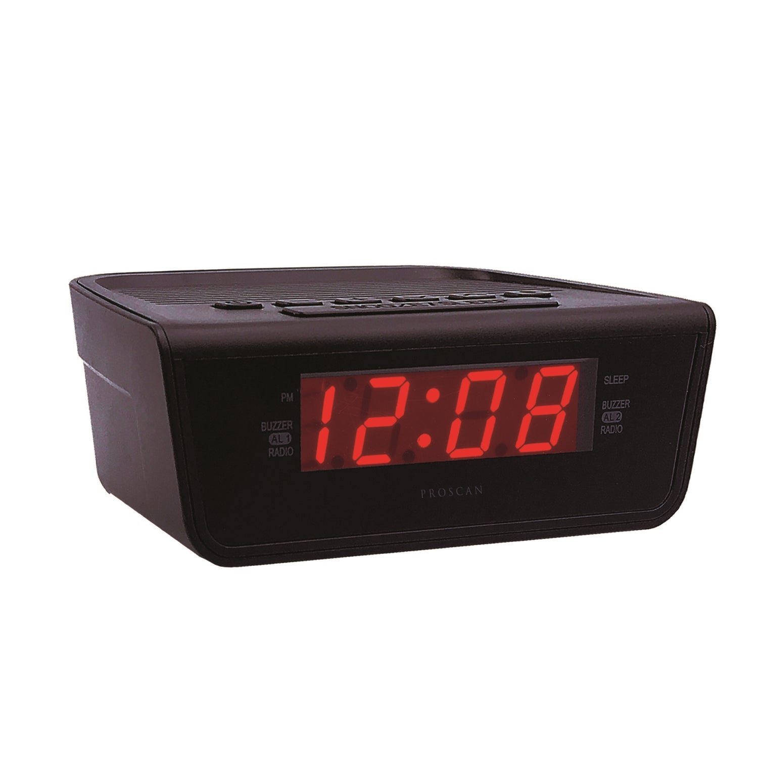 Proscan Radio-Réveil AM/FM avec Affichage LED et Fonction Double Alarme, Noir - PCR1388 - Simple Boutique