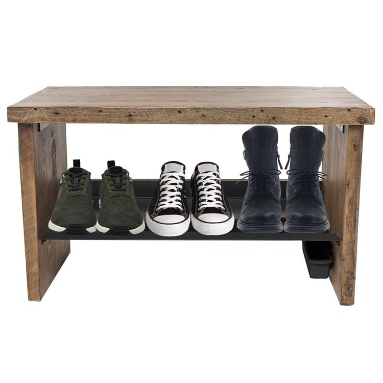 RAKABOT - Banc d'entrée avec Rangement pour Chaussures et Bottes avec Système de Récupération d'eau, Bois - Simple Boutique