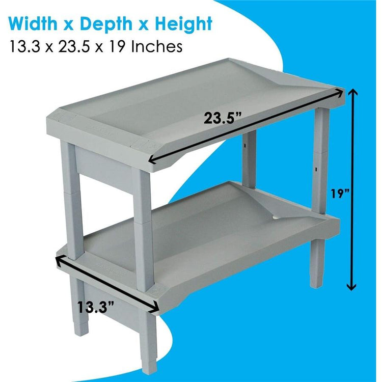 RAKABOT - Étagère de Rangement pour Chaussures, Bottes d'hiver et Bottes de Pluie avec Système de Récupération d'eau, Gris - Simple Boutique
