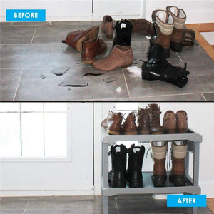 RAKABOT - Étagère de Rangement pour Chaussures, Bottes d'hiver et Bottes de Pluie avec Système de Récupération d'eau, Gris - Simple Boutique