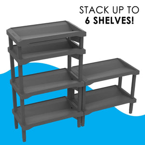 RAKABOT - Étagère de Rangement pour Chaussures, Bottes d'hiver et Bottes de Pluie avec Système de Récupération d'eau, Gris Anthracite - Fait au Canada - Simple Boutique