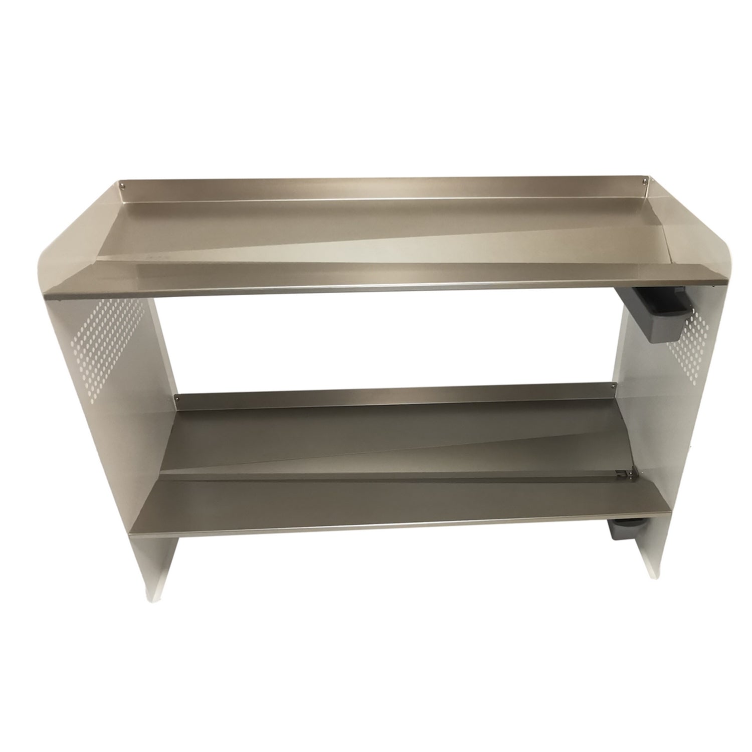 RAKABOT Signature - Étagère de Rangerment pour Bottes d'hiver et Bottes de Pluies avec Système de Récupération d'eau, Fait au Canada, Fini Acier Inoxidable/Coté Blanc - Simple Boutique