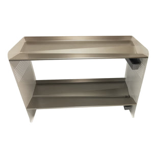 RAKABOT Signature - Étagère de Rangerment pour Bottes d'hiver et Bottes de Pluies avec Système de Récupération d'eau, Fait au Canada, Fini Acier Inoxidable/Coté Blanc - Simple Boutique