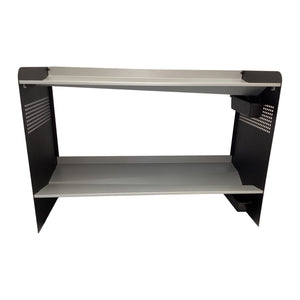 RAKABOT Signature - Étagère de Rangerment pour Bottes d'hiver et Bottes de Pluies avec Système de Récupération d'eau, Fait au Canada, Fini Aluminium Brossé/Cotés Noir - Simple Boutique