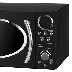 RCA - Micro-Ondes de 0.9 Pied Cube, 900 Watts, Style Rétro, Noir - Simple Boutique
