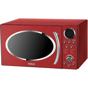RCA - Micro-Ondes de 0.9 Pied Cube, 900 Watts, Style Rétro, Rouge - Simple Boutique