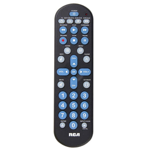 RCA RCR4258N Télécommande Universelle à Gros Boutons avec 4 Dispositifs et Fonctionnalité DVR Noire - Simple Boutique