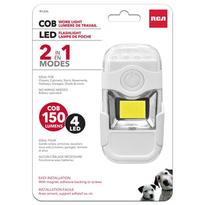 RCA RFL836 - Lampe de Poche LED Détachable 2 en 1 et Lampe de Travail COB - Simple Boutique