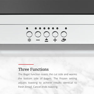 Russell Hobbs - Grille-Pain Moderne à 2 Tranches ou Tranche Longue avec Grille Chauffante Amovible Accents de verre et Acier Inoxydable - Simple Boutique