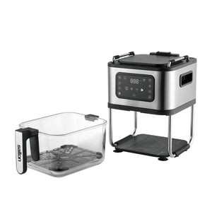 Salton AF2090 Friteuse à Air, Capacité de 4.6L, 10 Fonctions Préprogrammées, Panier en Verre, Noir - Simple Boutique