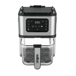 Salton AF2090 Friteuse à Air, Capacité de 4.6L, 10 Fonctions Préprogrammées, Panier en Verre, Noir - Simple Boutique