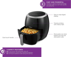 Salton AF2103 Friteuse à Air XXL, Capacité de 8L, 8 Fonctions Préprogrammées, Affichage Digital, 1700 Watts, Noir - Simple Boutique