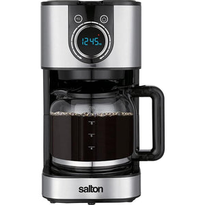 Salton - Cafetière Numérique Programmable, Capacité de 10 Tasses, 900 Watts, Acier Inoxydable - Simple Boutique