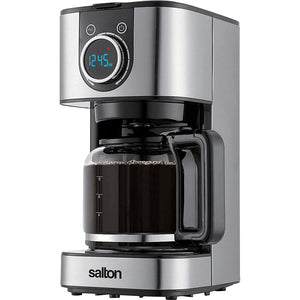 Salton - Cafetière Numérique Programmable, Capacité de 10 Tasses, 900 Watts, Acier Inoxydable - Simple Boutique