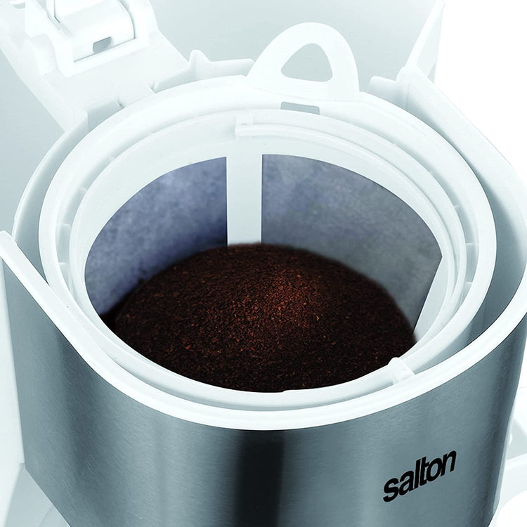 Salton - Cafetière Programmable Jumbo Java, Capacité de 14 Tasses, 1000W, Blanc - Simple Boutique