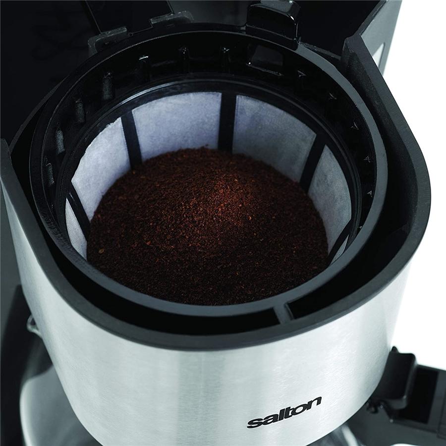 Salton - Cafetière Programmable avec une Capacité de 10 Tasses, Acier Inoxydable - Simple Boutique