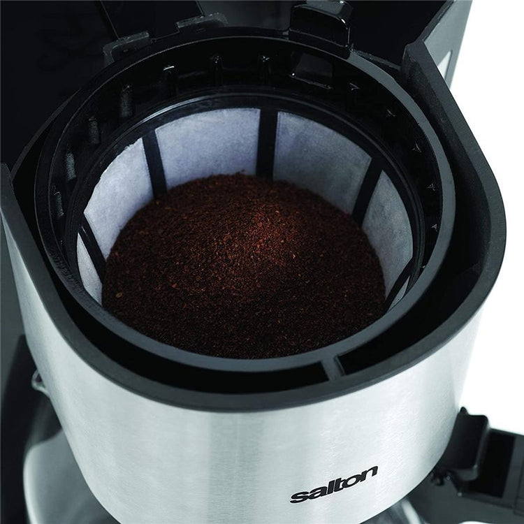 Salton - Cafetière Programmable avec une Capacité de 10 Tasses, Acier Inoxydable - Simple Boutique