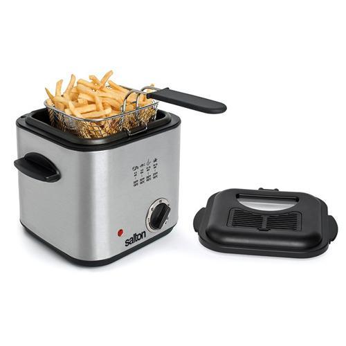 Salton DF1539 Friteuse Compacte Facile À Nettoyer Acier Inoxydable 1.2 Litres - Simple Boutique