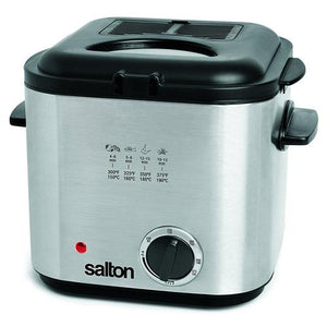 Salton DF1539 Friteuse Compacte Facile À Nettoyer Acier Inoxydable 1.2 Litres - Simple Boutique