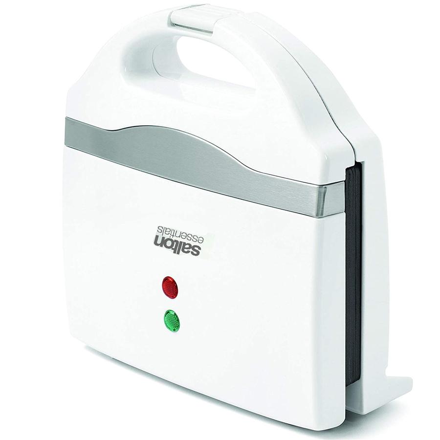 Salton Essentials - Gaufrier de Style Belge à 2 Tranches, Plaques Antiadhésive, Blanc - Simple Boutique