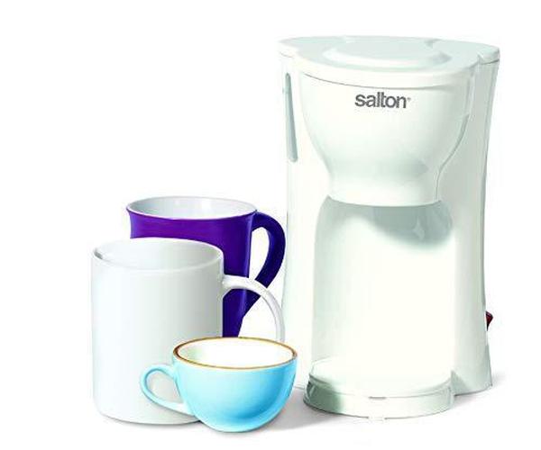Salton FC1026 Cafetière 1 Tasse Compacte Blanc - Simple Boutique