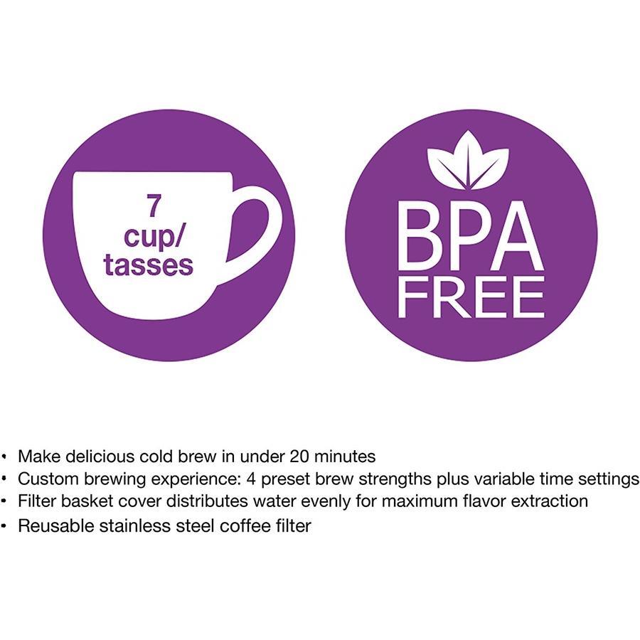 Salton FC1939 Cafetière Digitale Infusion à Froid 7 Tasses - Simple Boutique