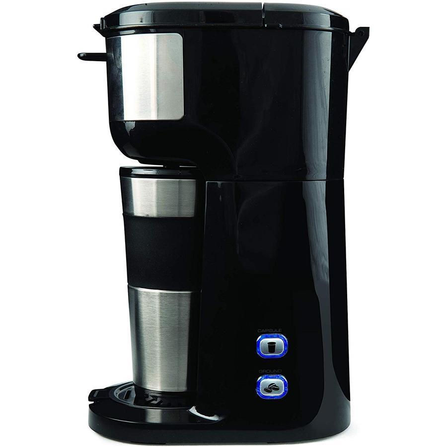 Salton FC1952 Cafetière 2 en 1 à Portion Unique Pour K-Cups ou Panier Filtre Acier Inoxydable - Simple Boutique