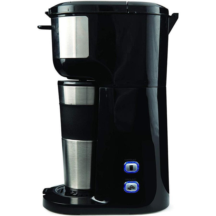 Salton FC1952 Cafetière 2 en 1 à Portion Unique Pour K-Cups ou Panier Filtre Acier Inoxydable - Simple Boutique