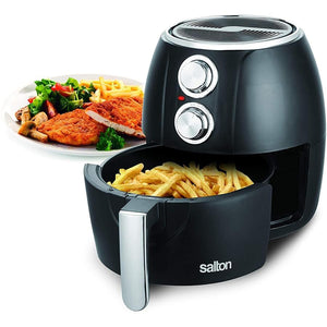 Salton - Friteuse à Air, Capacité de 3L, 1200W, avec Protection Contre la Surchauffe et Minuterie de 30 Minutes, Noir - Simple Boutique