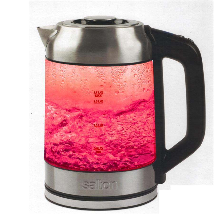 Salton GK1758 Bouilloire Électrique Sans Cordon 1.7 Litres Illuminée LED Changeant Selon la Température et Infuseur à Thé - Simple Boutique