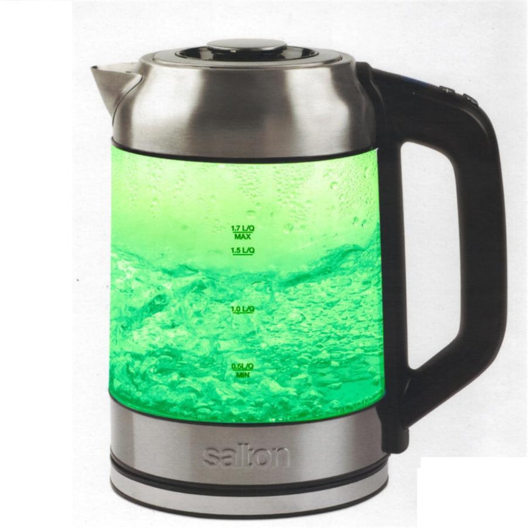 Salton GK1758 Bouilloire Électrique Sans Cordon 1.7 Litres Illuminée LED Changeant Selon la Température et Infuseur à Thé - Simple Boutique
