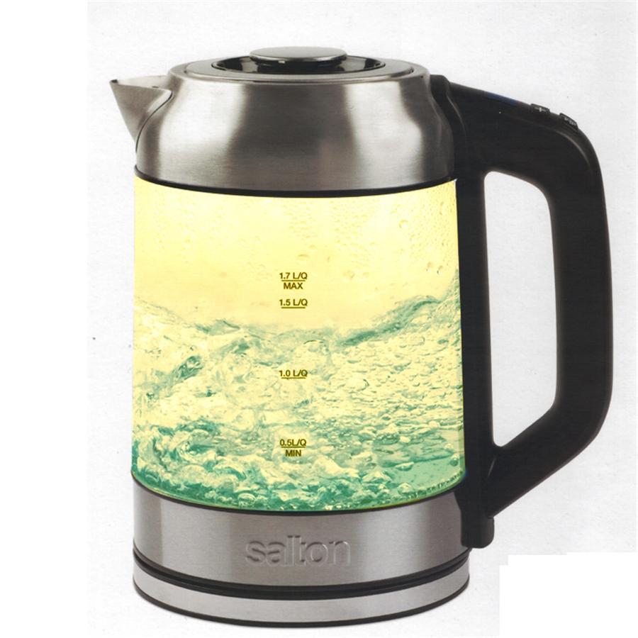 Salton GK1758 Bouilloire Électrique Sans Cordon 1.7 Litres Illuminée LED Changeant Selon la Température et Infuseur à Thé - Simple Boutique