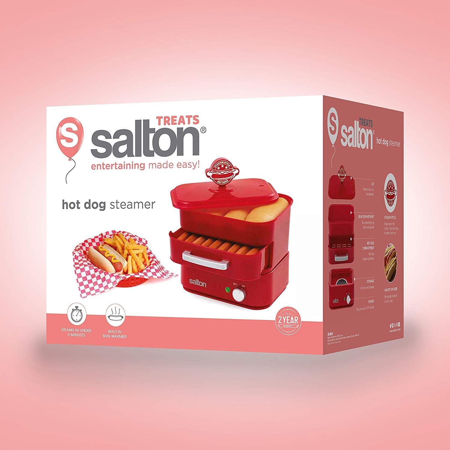 Salton HD1905 Cuiseur à Vapeur pour Hot-Dog Rouge - Simple Boutique