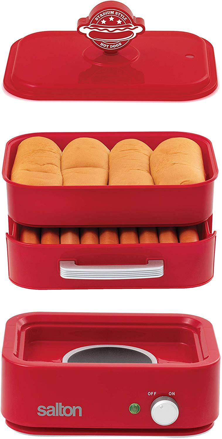 Salton HD1905 Cuiseur à Vapeur pour Hot-Dog Rouge - Simple Boutique