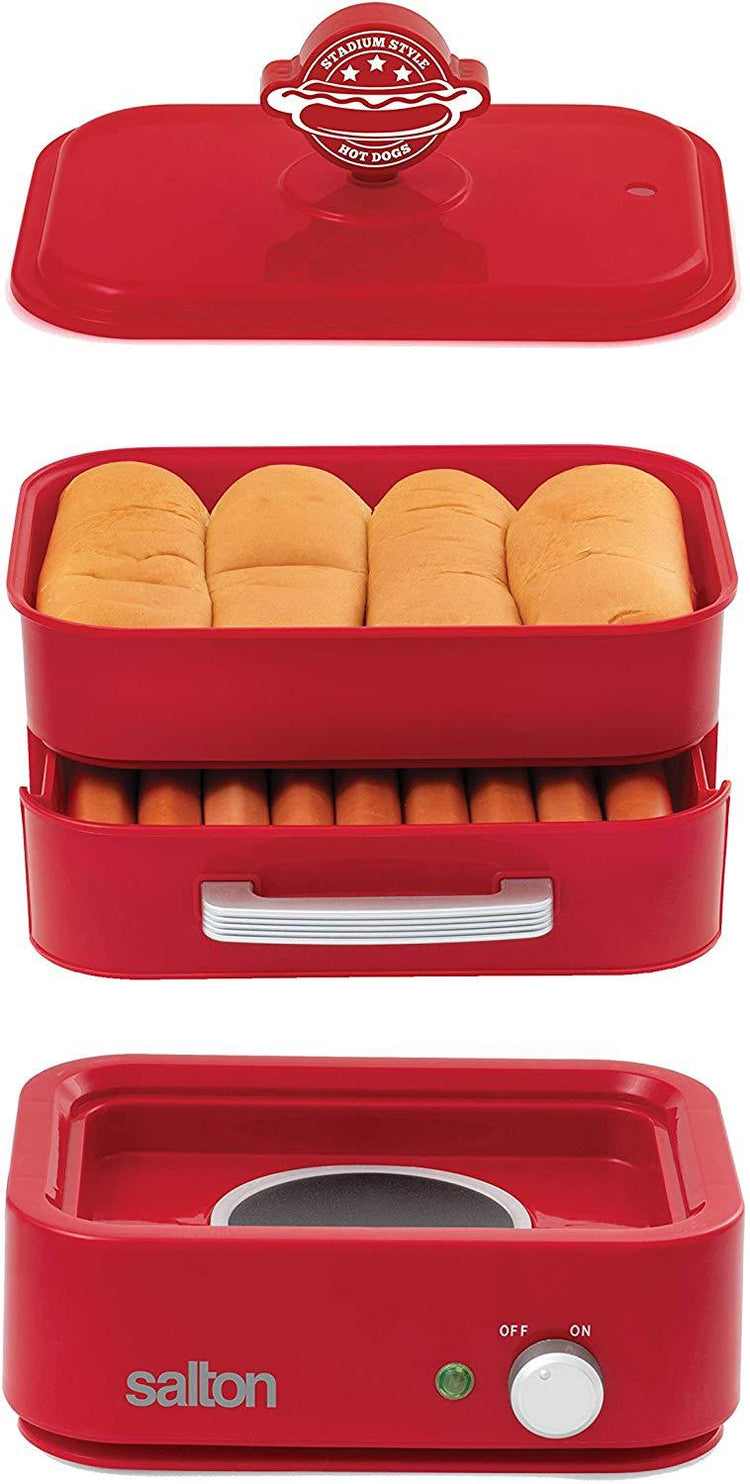 Salton HD1905 Cuiseur à Vapeur pour Hot-Dog Rouge - Simple Boutique